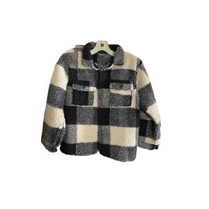 PriMark boy black and white checkered jacket size 6/7